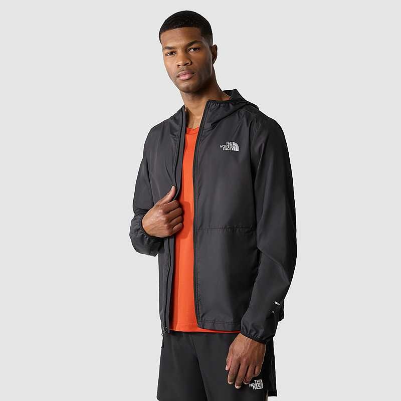 Men's The North Face Run Wind Windbreaker Black | Malaysia-0394528