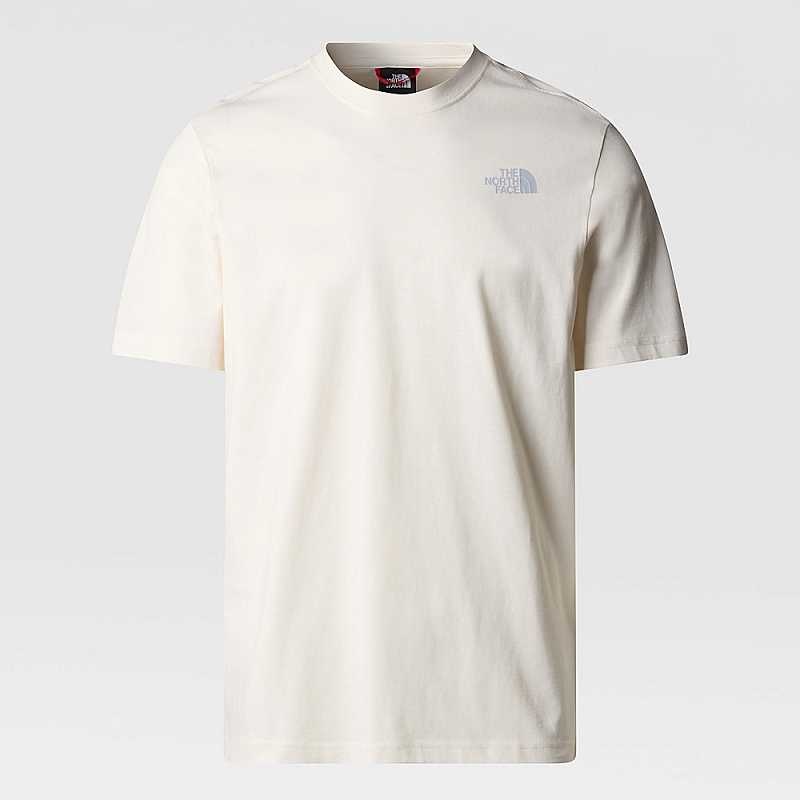 Men\'s The North Face Vertical Line T Shirts White | Malaysia-1065983