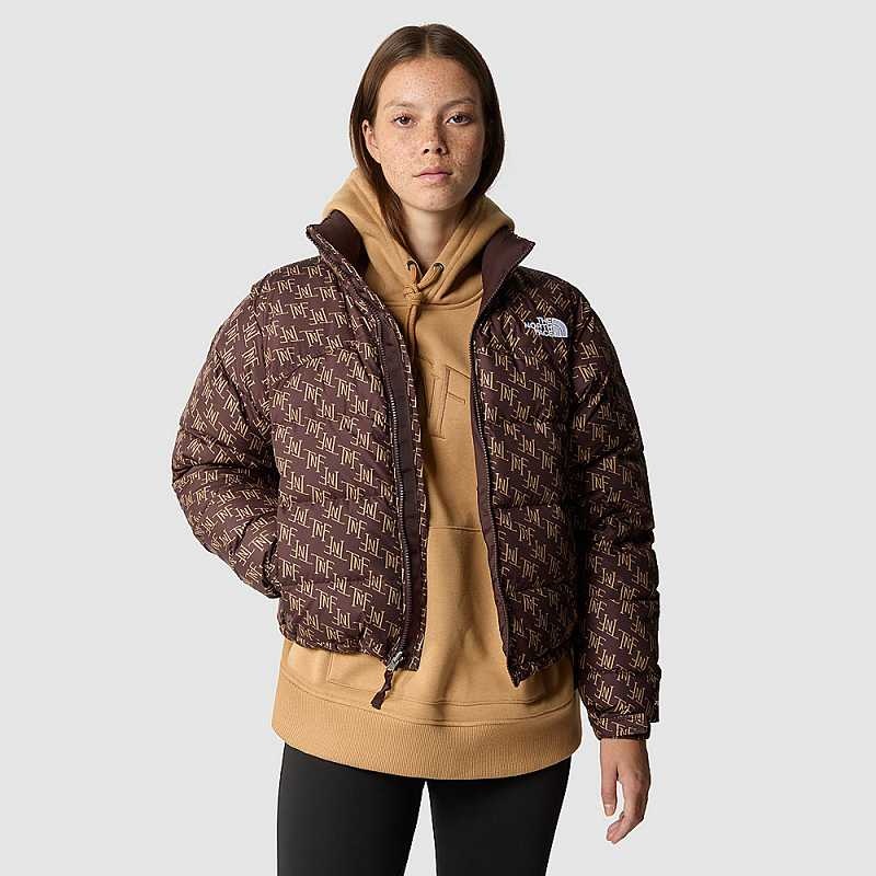 Women's The North Face 2000 Retro Nuptse Down Jackets Black Brown | Malaysia-1269357