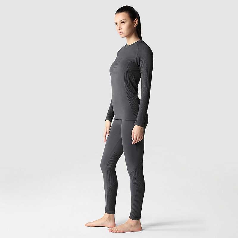 Women's The North Face Active Long-Sleeve T Shirts Grey / Black | Malaysia-3240189