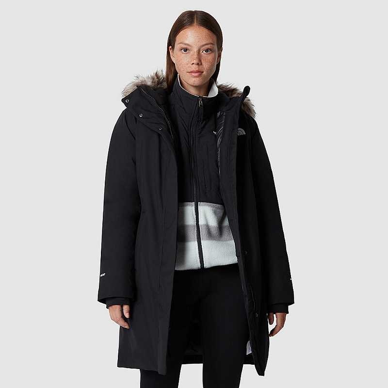 Women's The North Face Arctic Parka Black | Malaysia-4157892