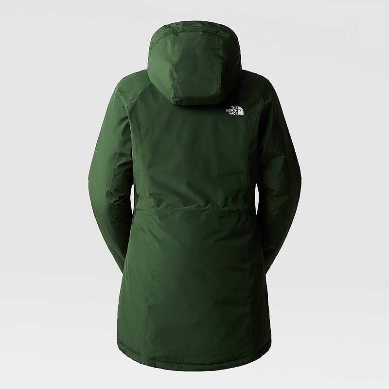 Women's The North Face Brooklyn Down Jackets Deep Green | Malaysia-9034761