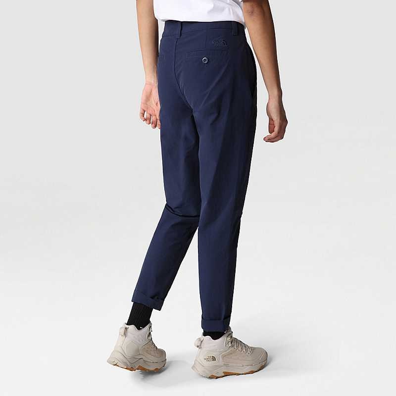 Women's The North Face Classic Slim Straight Pants Navy | Malaysia-6814273