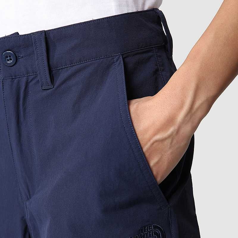 Women's The North Face Classic Slim Straight Pants Navy | Malaysia-6814273