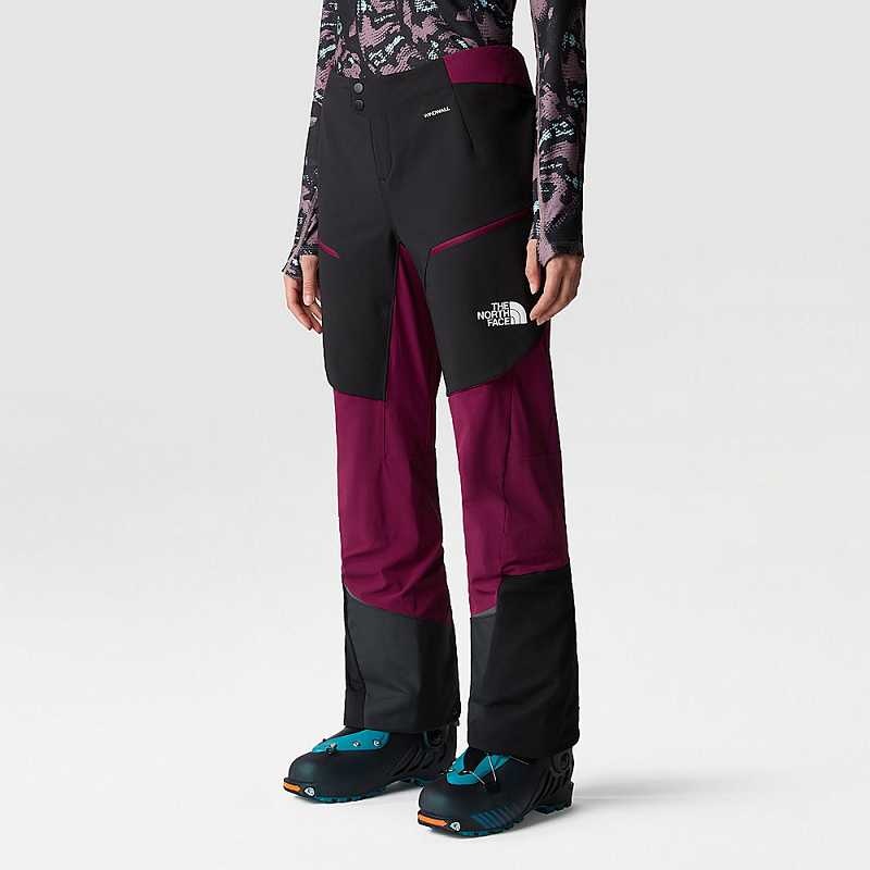 Women\'s The North Face Dawn Turn Hybrid Pants Fuchsia / Black | Malaysia-9086215