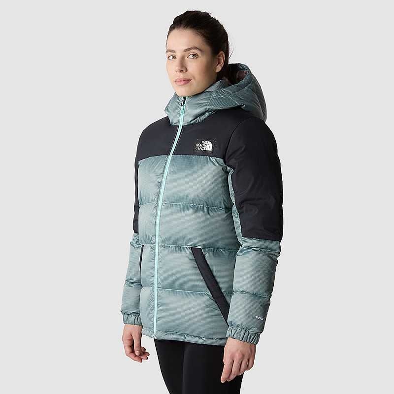 Women\'s The North Face Diablo Down Jackets Turquoise / Black | Malaysia-6790481