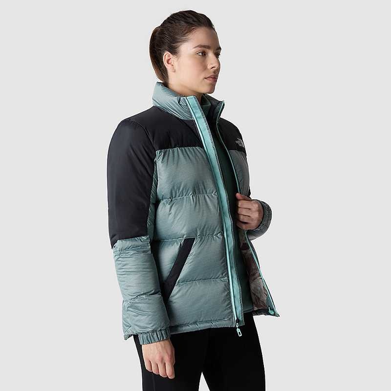 Women's The North Face Diablo Down Jackets Turquoise / Black | Malaysia-5480132