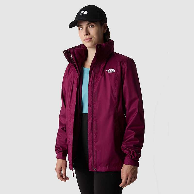 Women's The North Face Evolve II Triclimate® 3 In 1 Jackets Fuchsia / Grey | Malaysia-6851724