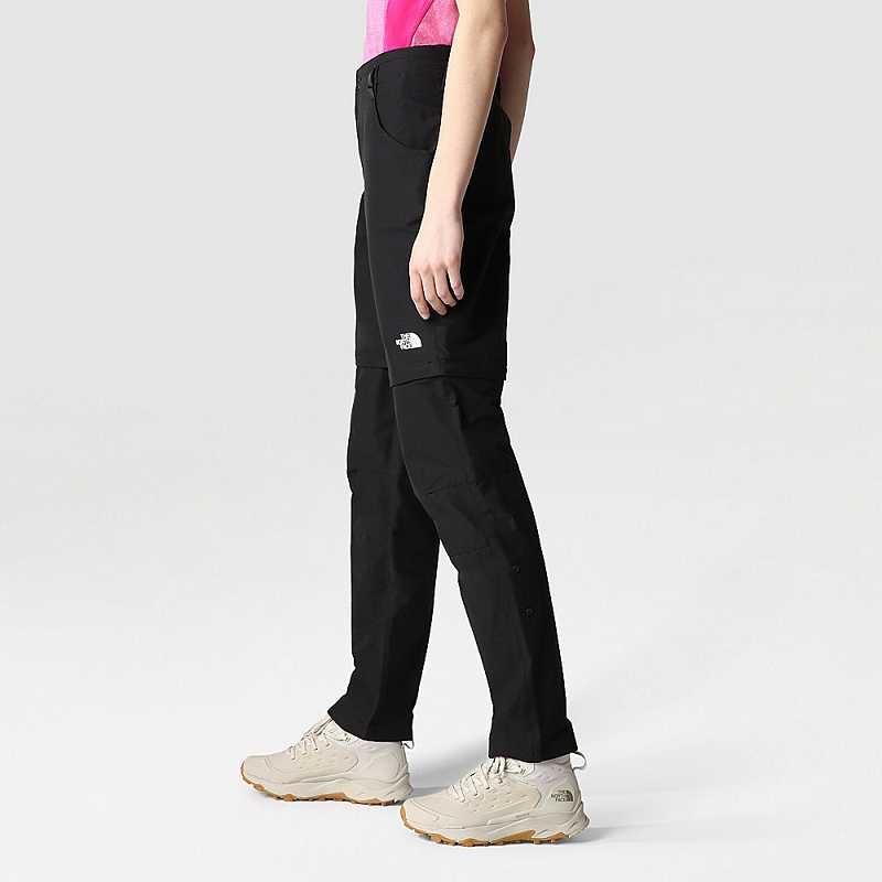 Women's The North Face Exploration Convertible Straight Pants Black | Malaysia-4237801