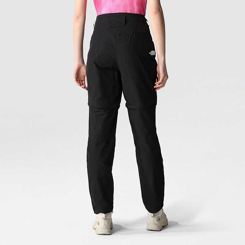 Women's The North Face Exploration Convertible Straight Pants Black | Malaysia-4237801