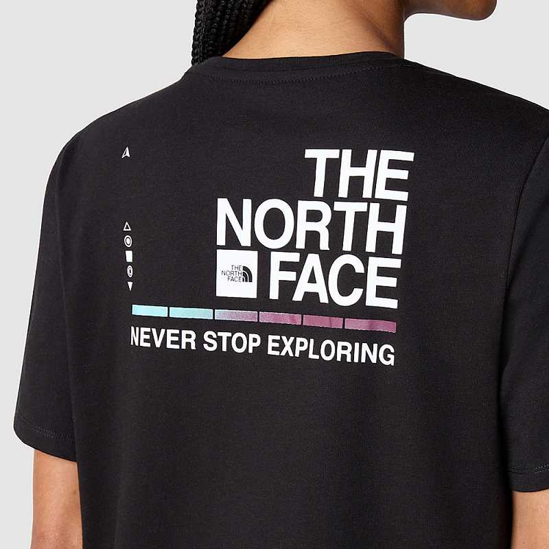 Women's The North Face Foundation Graphic T Shirts Black / White | Malaysia-2830957