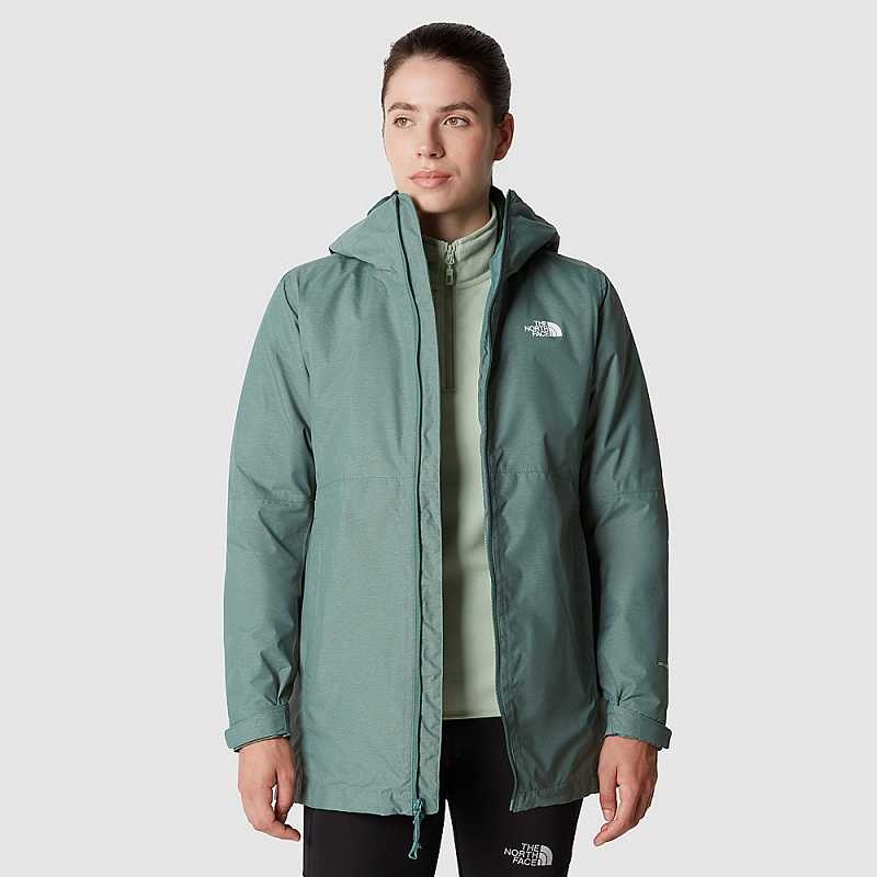 Women's The North Face Hikesteller Triclimate 3 In 1 Jackets Dark Olive White / Deep Green | Malaysia-5971283