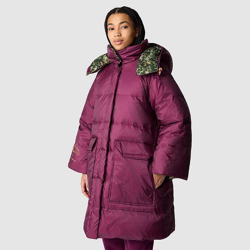 Women\'s The North Face Hyalite Down Jackets Fuchsia / Olive | Malaysia-7652109