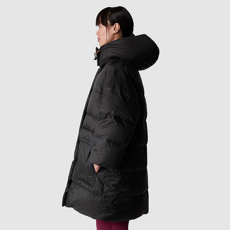 Women's The North Face Hyalite Down Jackets Black / Khaki Grey | Malaysia-0734168