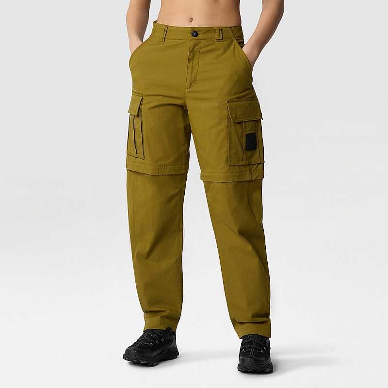 Women's The North Face NSE Convertible Straight Loose Cargo Pants Green | Malaysia-2314978