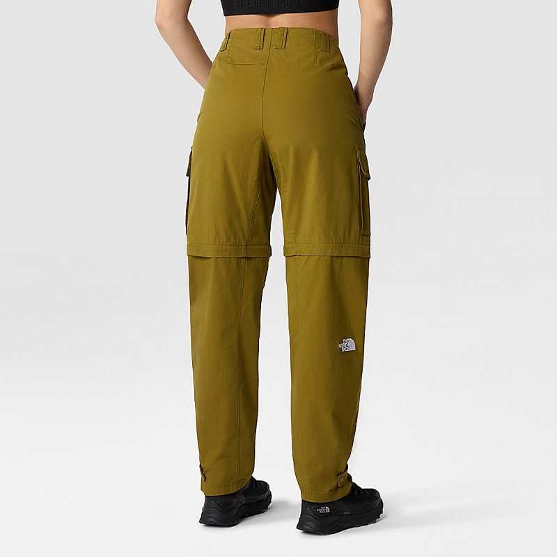 Women's The North Face NSE Convertible Straight Loose Cargo Pants Green | Malaysia-2314978