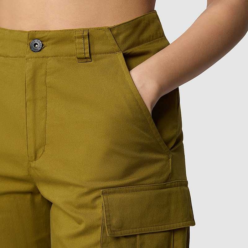 Women's The North Face NSE Convertible Straight Loose Cargo Pants Green | Malaysia-2314978