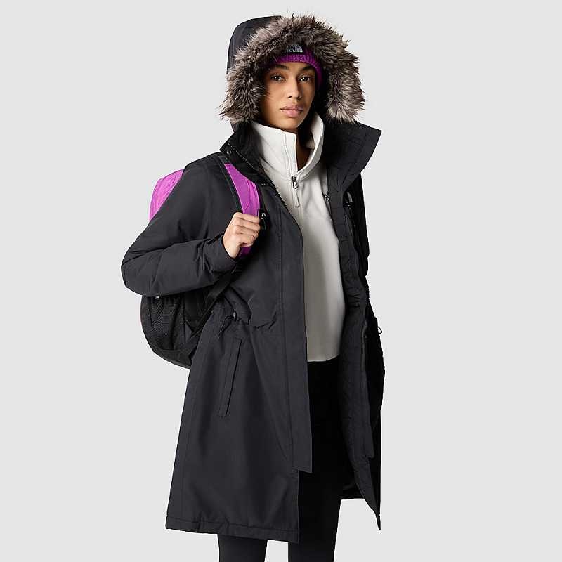 Women's The North Face Recycled Zaneck Parka Black | Malaysia-0427695