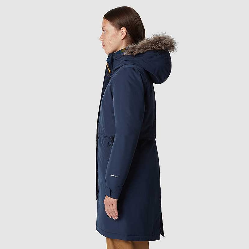 Women's The North Face Recycled Zaneck Parka Navy | Malaysia-4562908