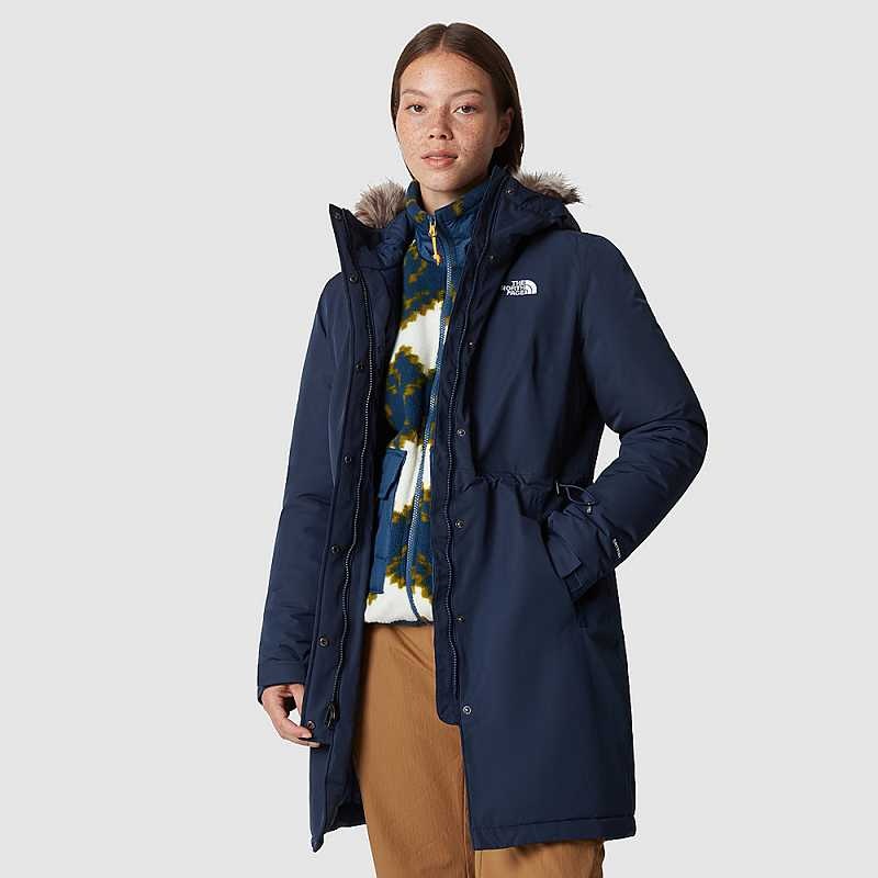 Women's The North Face Recycled Zaneck Parka Navy | Malaysia-4562908