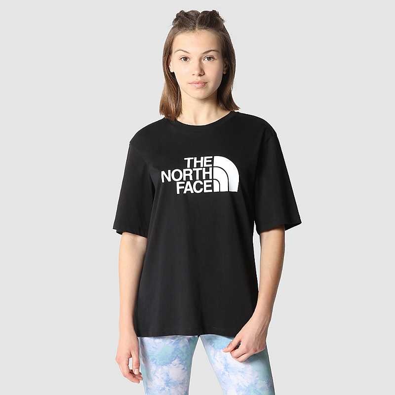 Women\'s The North Face Relaxed Easy T Shirts Black | Malaysia-5430182