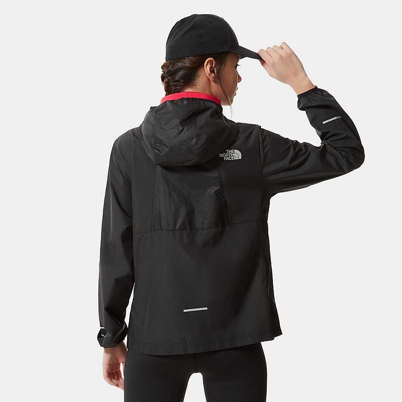 Women's The North Face Run Wind Windbreaker Black | Malaysia-8592607