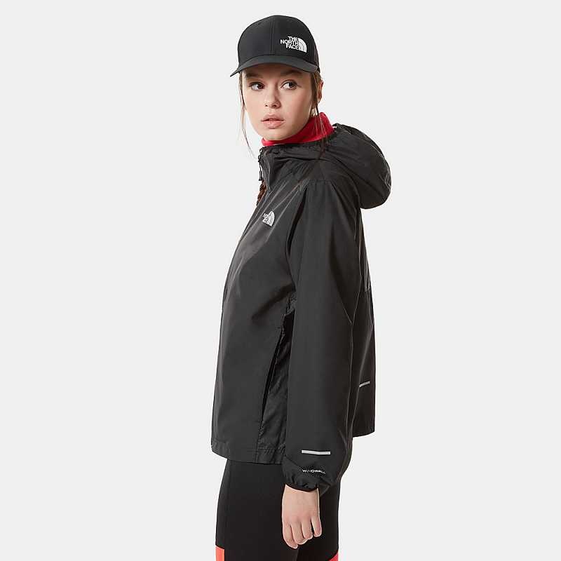 Women's The North Face Run Wind Windbreaker Black | Malaysia-8592607