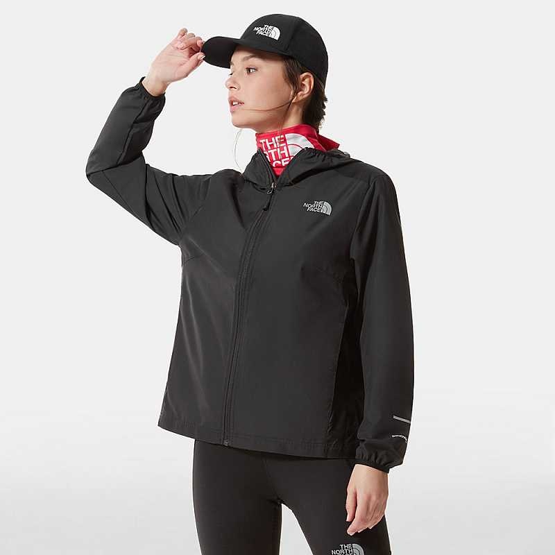 Women\'s The North Face Run Wind Windbreaker Black | Malaysia-8592607