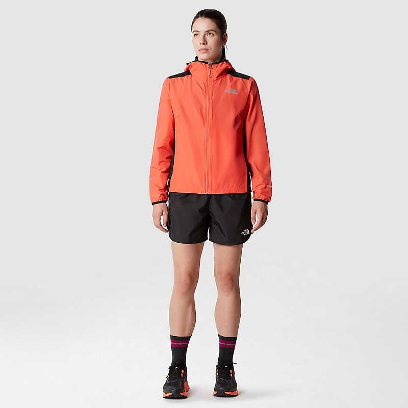 Women's The North Face Run Wind Windbreaker Orange | Malaysia-8135790