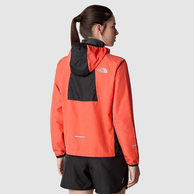 Women's The North Face Run Wind Windbreaker Orange | Malaysia-8135790