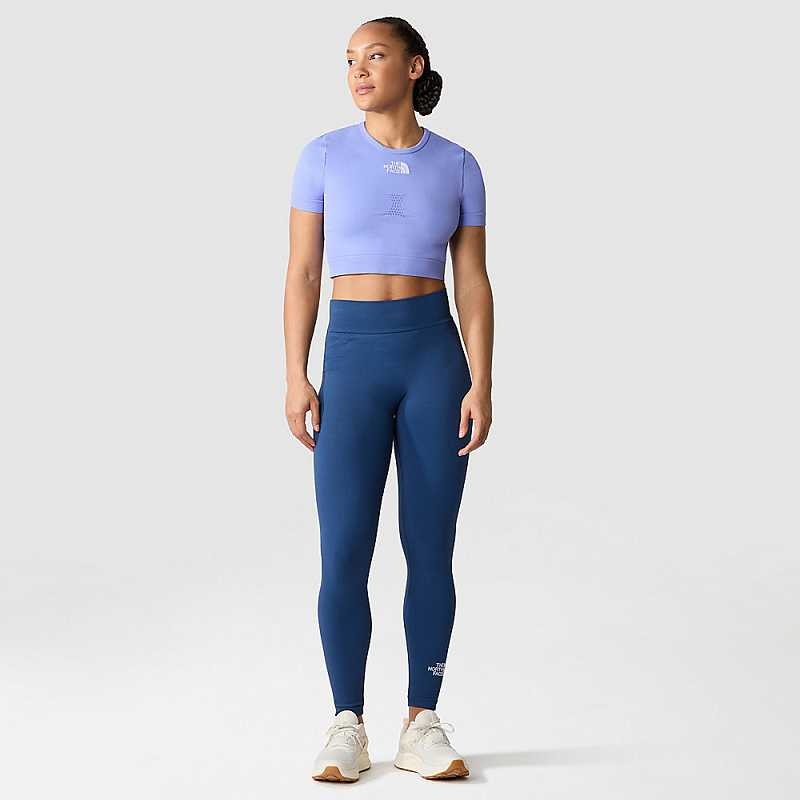 Women's The North Face Seamless T Shirts Light Blue | Malaysia-6329418