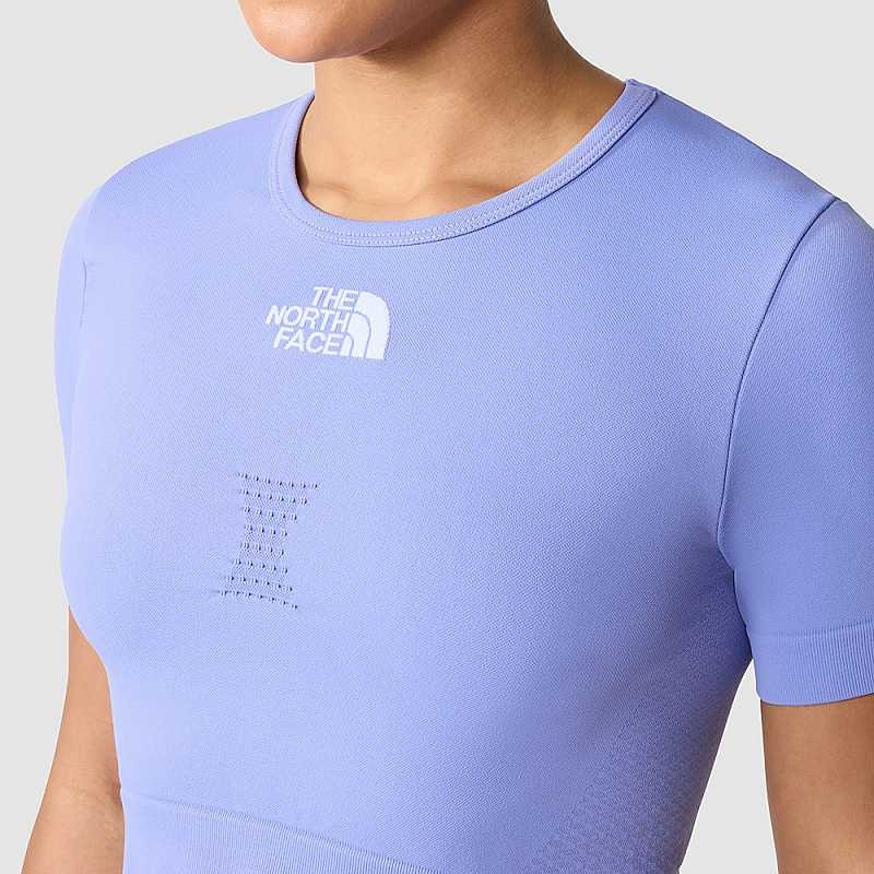 Women's The North Face Seamless T Shirts Light Blue | Malaysia-6329418