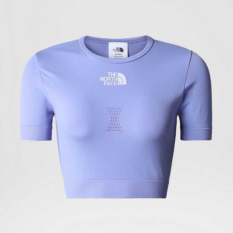 Women's The North Face Seamless T Shirts Light Blue | Malaysia-6329418