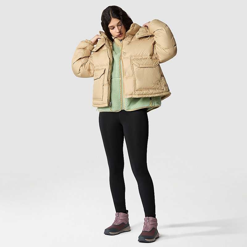 Women's The North Face Sierra Down Jackets Khaki Grey | Malaysia-1076825