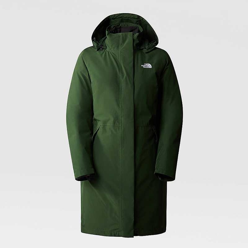 Women's The North Face Suzanne Triclimate Down Jackets Deep Green | Malaysia-0781693